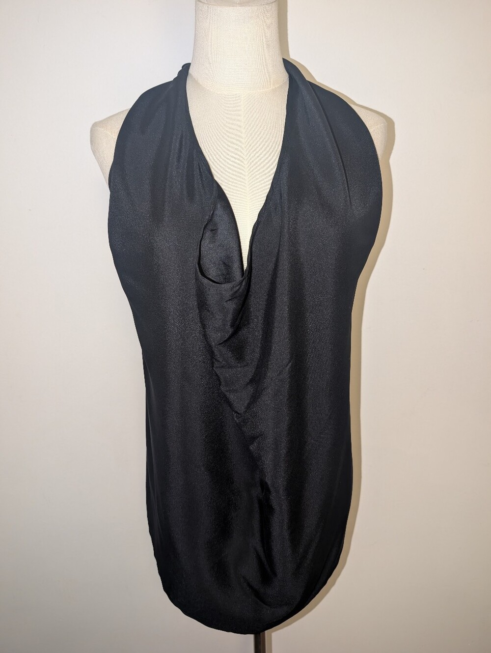 Y2K/2010s Deadstock Black Silk Wear 4 Ways Blouse